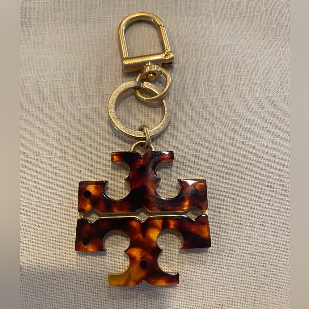 Tory Burch Tortoise Bag Tag / Key Ring